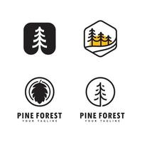 Pine tree logo template.Abstract pine tree icon vector