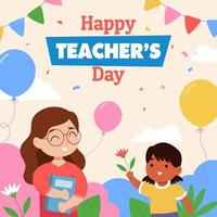 Happy Teacher's Day Celebration vector