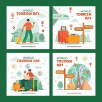 Tourism Day Social Media Template vector