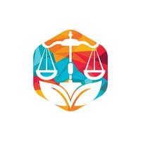 Nature Law Firm Logo design template. Green Scales logo concept. vector