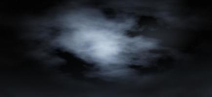 Clouds in the sky with light from the moon. 3D rendering. photo