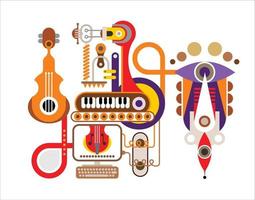 Music Machine Design vector