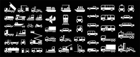 Transport icon set vector