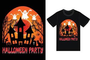 feliz diseño de camiseta de halloween vector