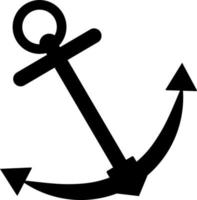 Anchor nautical icon for beach and pool. vector