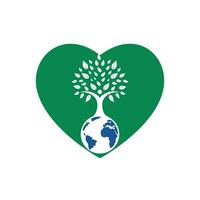 plantilla de diseño de logotipo de vector de árbol humano global.