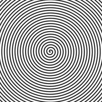 psychedelic spiral with radial rays, vector