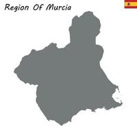 High Quality map autonomous community of Spain. vector