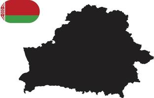 map and flag of Belarus vector