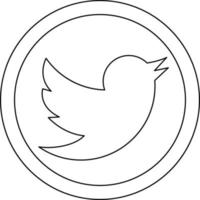 icono de la web de signo de twitter. vector