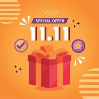 11 11 oferta especial comercial vector