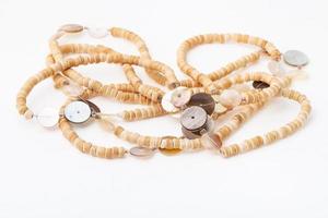 tangled African necklace from natural bone beads photo