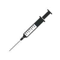 jeringa con aguja, inyección de vacuna para su diseño vector