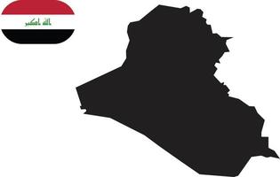 map and flag of Iraq vector