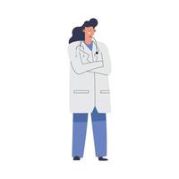 doctor standing professional character vector