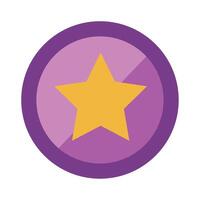 star in circle button vector