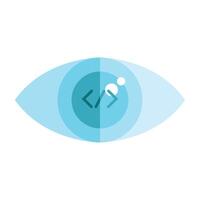 ojo con signo de código vector