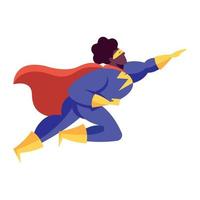 flying superheroe cartoon vector