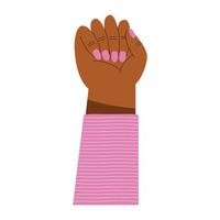 raised female hand vector