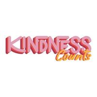 kindness counts lettering vector