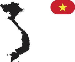 map and flag of Vietnam vector