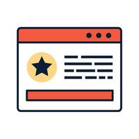 webpage template with star vector