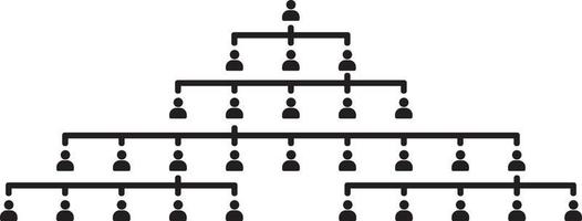 organizational structure. organizational hierarchical scheme. Community icon. organization icon vector