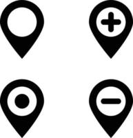 set GPS marker symbols. Plan place pointer signs. Location tag concept. pin isolated flat design vector