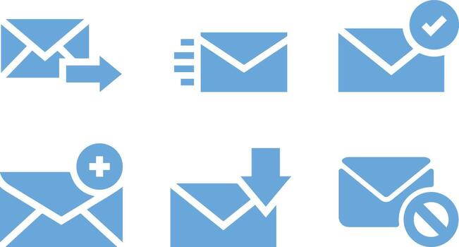 email notification. mail envelope icons, inbox concept icon. Concept of the new coming email. email new message. Get email concept vector