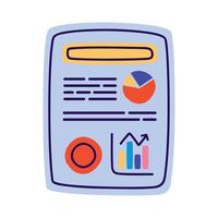 statistics infographic in document vector