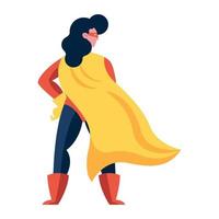 superhero woman heroine vector