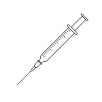 Syringe with needle, Vaccine injection icon for your design vector