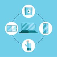 development design in laptop vector