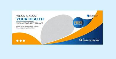 Medical services cover banner template vector