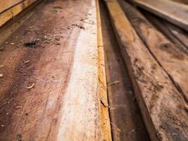 Stack of wood plank photo