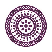 purple mandala decoration vector