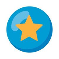 star in sphere button vector