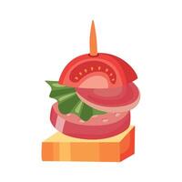 appetizer in stick vector