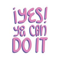 yes you can do it lettering vector