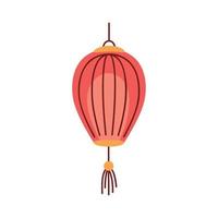 red asian lamp vector