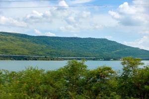 Landscape of Lam Ta Khong Reservoir, Nakhon Ratchasima in Thailand. photo