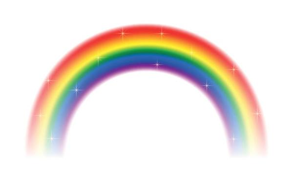 realistic Rainbow isolated on white background. for your design