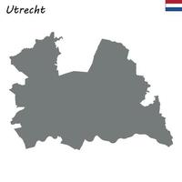 High Quality map  province of Netherlands vector