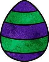 quirky hand drawn cartoon easter egg vector