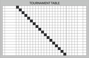 plantilla de tabla de resultados del equipo. vector