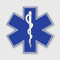 símbolo médico de la emergencia vector
