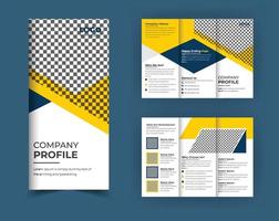 Corporate business trifold brochure design template vector