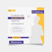Creative Marketing Agency Corporate Business Social Media Post vector