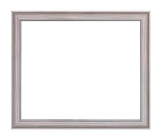 empty modern gray carved wooden picture frame photo