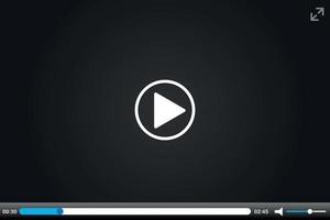 online video player interface vector